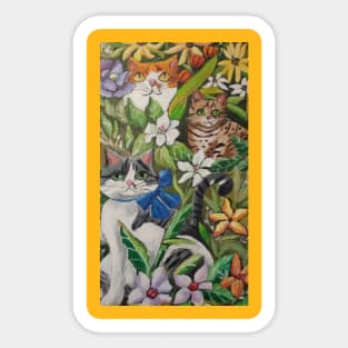 Garden of Cats Sticker